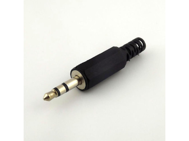 OIAGLH 50pcs 3.5mm 1/8Stereo Male Plug Jack Audio Adapter Connector DIY Plastic Cover Handle