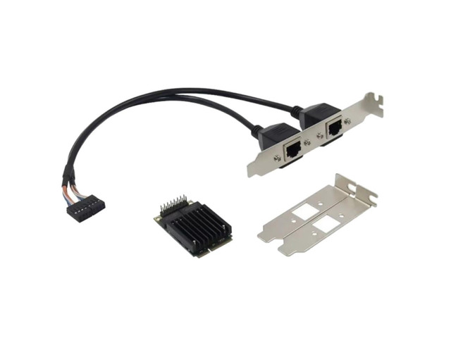 MINI PCIE Gigabit Network Card for 82583 MINI PCIe 1000M RJ45 Dual-Port Ethernet Server Network Card for PC