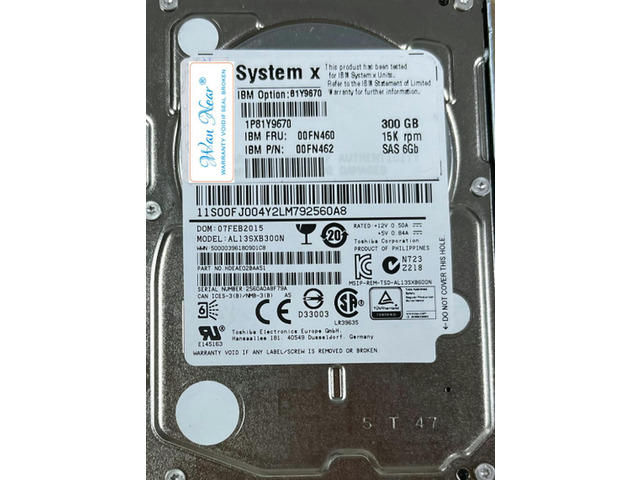 For 3640M4 HD 00FN460 00FN462 300GB 15K rpm 6Gbps SAS