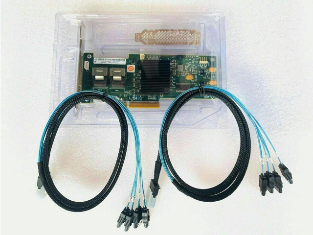 For LSI 9223 9200 9240-8i HBA FW:P20 9211-8i IT Mode ZFS FreeNAS unRAID 2* SFF SATA