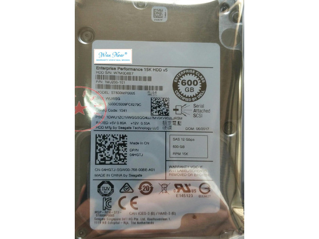 For 4HGTJ ST600MP0005 ENTERPRISE 600GB 15K SAS 2.5' 12G