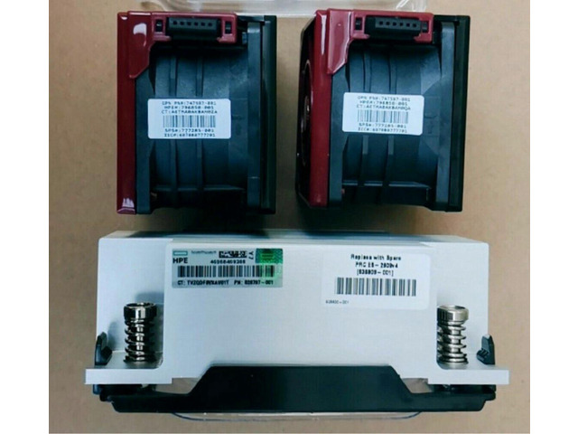 For DL380 G9 Gen9 Xeon CPU Kit, Heatsink 747608-001 & 2 Fans 777285-001