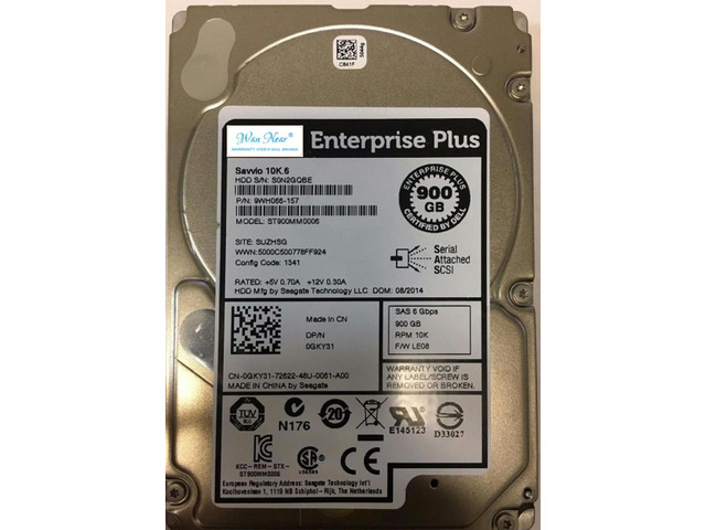 For 900G 10K 2.5 inch SAS ST9900805SS 0FR83F 0GKY31 0Y5YV5