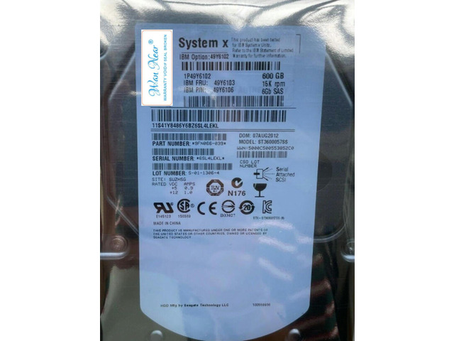 For 49Y6102 49Y6103 600G 15K 3.5 SAS X3630 50 M4 Storage HDD