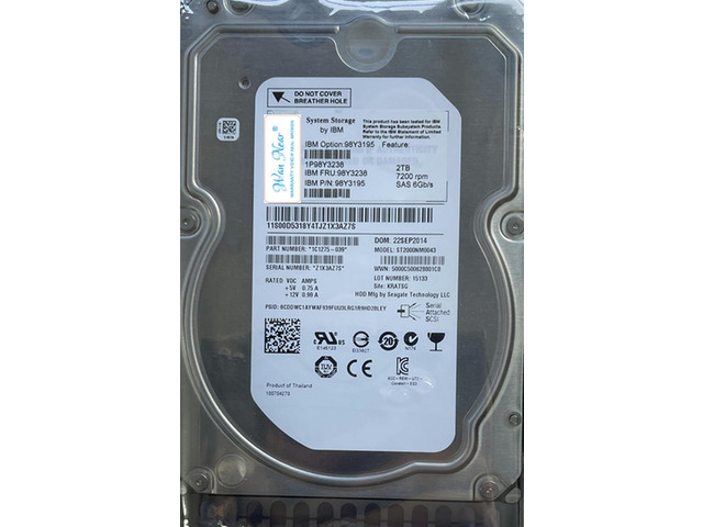 For 2TB 7.2K 3.5 SAS TS7620 98Y3238 99Y1167 98Y2420