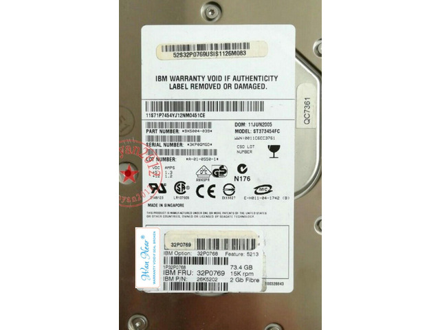 For 32P0768 32P0769 24P3736 73.4GB 15K rpm 2Gbps Fibre Channel hot-swappable