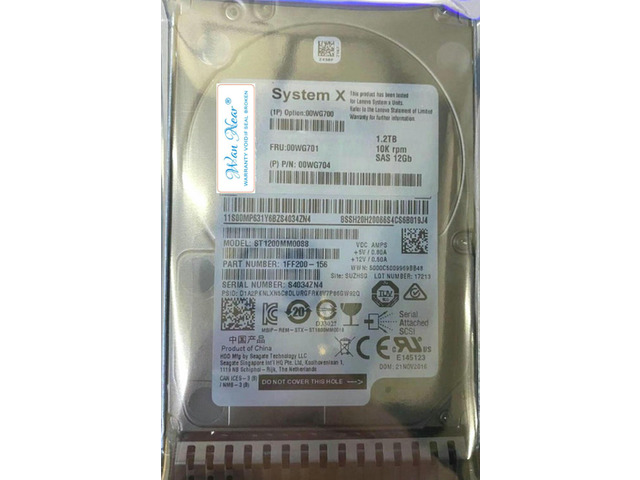 For 0WG7000 X3550 X3650 M5 X3850X6 1.2TB 10K SAS 12gb 00WG701