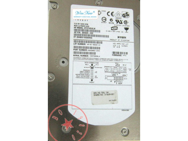 For 364323-002 315639-001 15K 72.8GB 68-pin SCSI ST373454LW