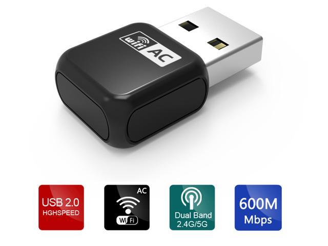 USB WiFi Adapter,Wireless Network Adapter for Laptop/Desktop Computer,Dual Band 2.4GHz 200Mbps/5GHz 433Mbps 802.11 ac/a/b/g/n Wireless Adapter for...