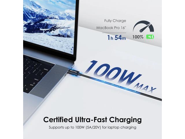 WAVLINK Thunderbolt 4 Cable 40Gbps Data Transfer,2.6ft USB-C Video Cable,Supports Single 8K/Dual 4K Display & 240W Charging for iphone 15/15 Pro/15...