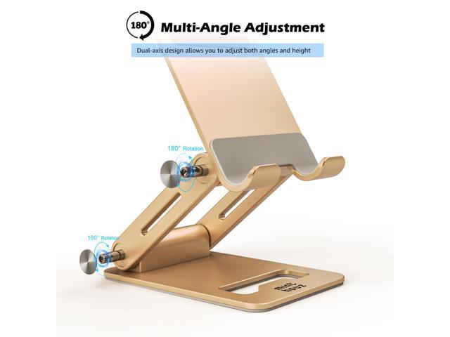 Minthouz Adjustable & Foldable Z-type Aluminum Mobile Phone Stand with Anti-Slip Base and Convenient Charging Port, Compatible with iPhone 16-11...
