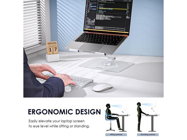 Wavlink Laptop Stand for Desk, Ergonomic Laptop Holder Laptop Riser with 360° Swivel, Height/Angle Adjustable Computer Riser for Collaborative...