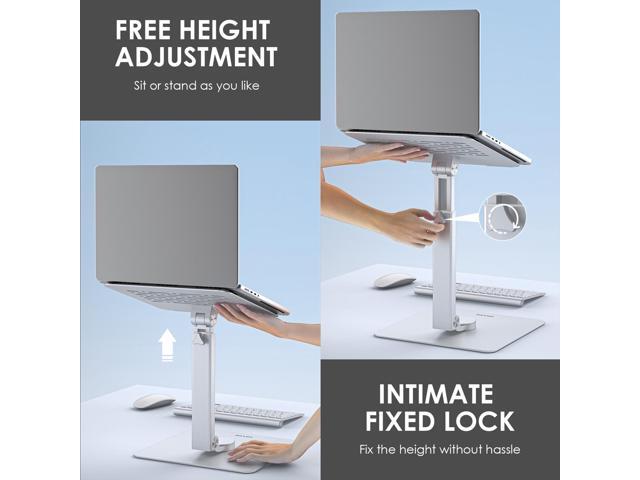 Wavlink Laptop Stand for Desk, Ergonomic Laptop Holder Laptop Riser with 360° Swivel, Height/Angle Adjustable Computer Riser for Collaborative...