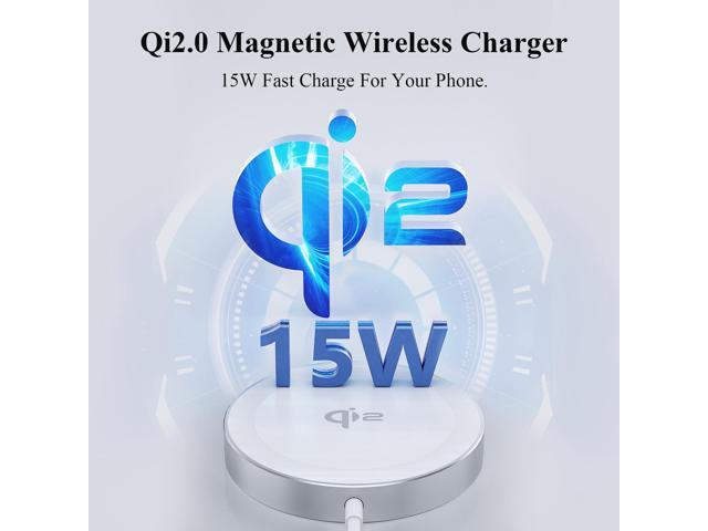 Minthouz Qi2 Certified 15W Wireless Charger, Magnetic Charging Pad for iPhone 16/15/14/13/12 Series, Airpods 2/3/Pro and More Qi-Enabled Devices,...