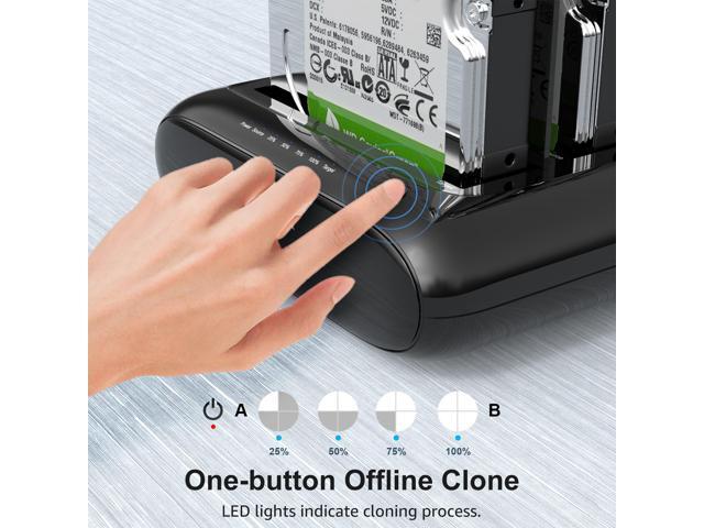 Wavlink Dual Bay External Hard Drive Docking Station, USB 3.0 to SATA I/II/III for 2.5 or 3.5in HDD, SSD with Offline Clone Function, supports...
