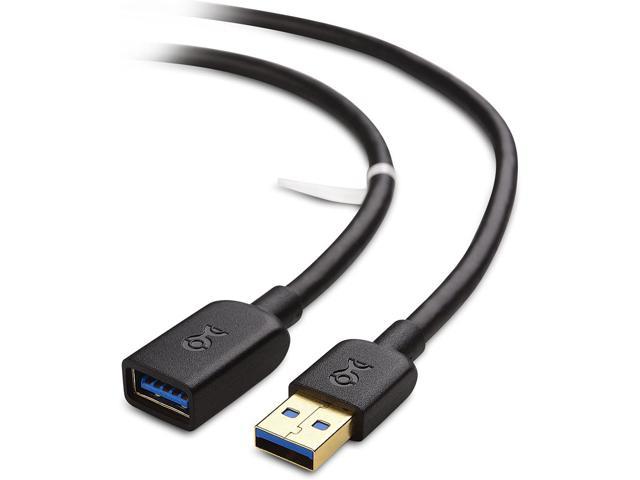 USB to USB Extension Cable (USB 3.0 Extension Cable/USB 3 Extension Cable) in Black 6 Feet