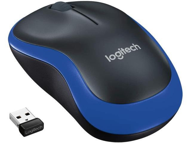 Logitech M185 Wireless Mouse, 2.4GHz with USB Mini Receiver, 12-Month Battery Life, 1000 DPI Optical Tracking, Ambidextrous PC/Mac/Laptop - Blue