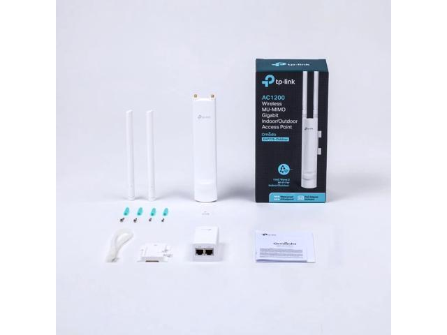 TP-Link EAP225-Outdoor AC1200 MU-MIMO Wireless Gigabit Indoor/Outdoor Access Point, 802.3af/Passive PoE, Easily Wall or Ceiling Mount, Free EAP...