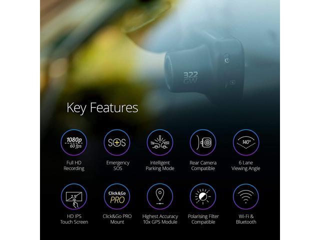 Nextbase - Full HD 322GW Dash Cam with GPS, WiFi, Bluetooth, Parking Mode & 2.5” Touchscreen - Black - image 7