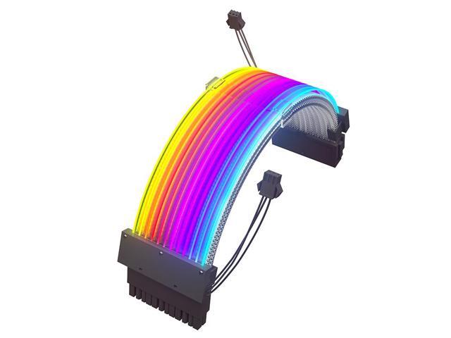 Hipesen RGB Extension Cable Kit to 24-Pin ATX Motherboard for Computer Gaming Case (24-Pin PSU)