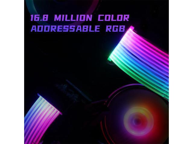 Hipesen Synchronous 3 x 6+2-Pin Voice Control RGB Cable Addressable for PC Case DIY Computer Cord Custom Build Gaming Box Setup (3 X 6+2-Pin RGB...