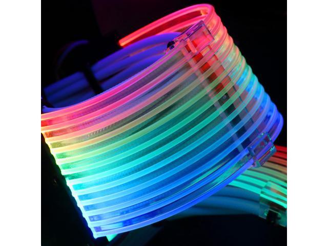 Hipesen Synchronous 3 x 6+2-Pin Voice Control RGB Cable Addressable for PC Case DIY Computer Cord Custom Build Gaming Box Setup (3 X 6+2-Pin RGB...