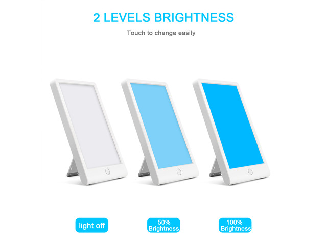 Light Therapy Lamp, SMY Blue Light Energy Lamp and Adjustable LED Blue Light, Tablet One Touch with Timer, 100% UV Free
