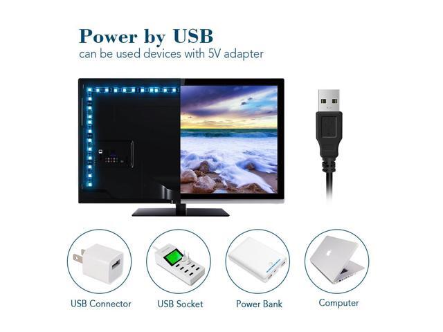 LED TV Backlight,SMY USB LED Strip Light,RGB Multi-Colour LED Light Strip Kit Waterproof IP65, 30LED with Wireless Remote Controller for...