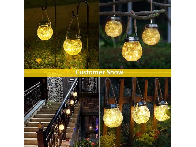SMY Solar Lanterns, 2 Pack Outdoor Lanterns with 30 LED Waterproof Solar Easter Lights Garden Decoration Yard Solar Lights Outdoor Decoration...