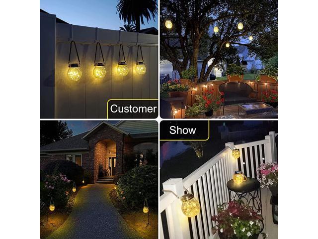 SMY Solar Lanterns, 2 Pack Outdoor Lanterns with 30 LED Waterproof Solar Easter Lights Garden Decoration Yard Solar Lights Outdoor Decoration...