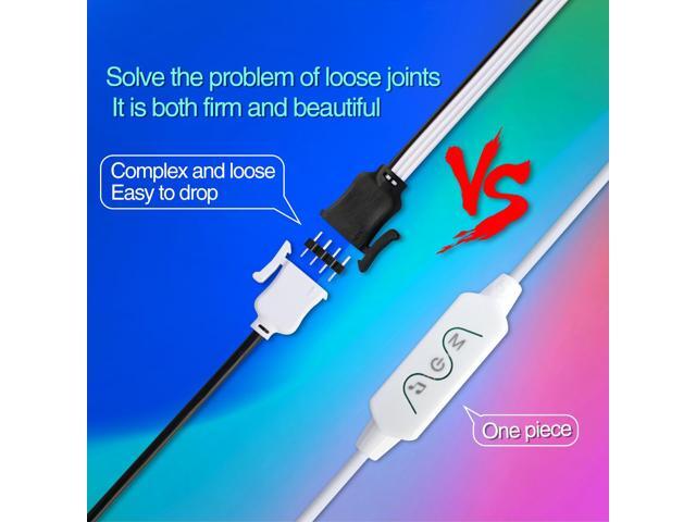 USB Led Light Strips, SMY Lighting Color Changing LED Strip Light with Music Sync, Remote, Built-in Mic, Bluetooth App Control, RGB LED Lights for...