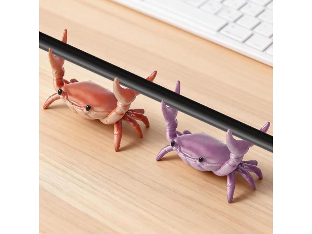 Desk Crab Pen Holder,Creative Crab Pen Holder,Weightlifting Crabs Penholder Bracket Storage,New Cute Crab-Shaped Pen Holders,Funny Desk Decor for...