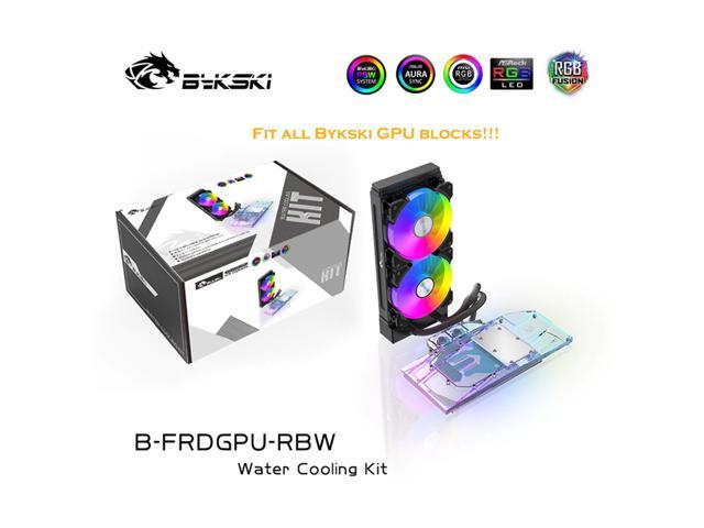 Bykski B-FRDGPU-RBW, Customization AIO PC Case Water Cooling Kit, Integrated GPU Cooler, Radiator+Fan+Pump+GPU Block A-RGB