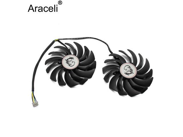 2Pcs/Lot 95MM PLD10010S12HH 4Pin Cooler Fan Replacement For MSI GTX 1060 1070 1080 TI RX 470 570 RX580 GAMING X Graphics Card