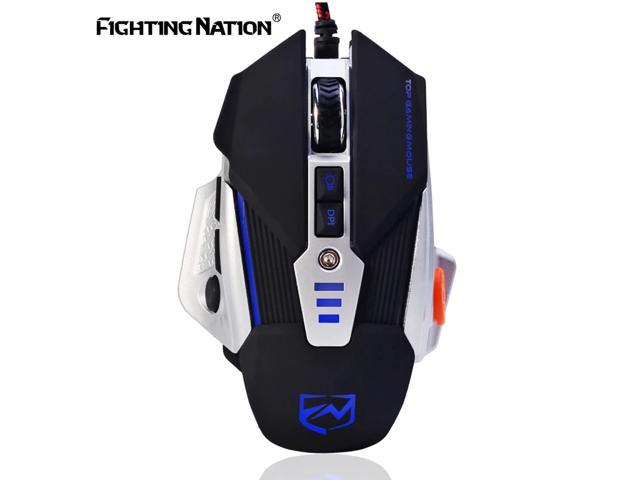 Mechanical Design Gaming Illuminated Macro Mouse Wired 3200 DPI 8 Buttons Backlight Backlit LED Computer Mice for Pro Gamer