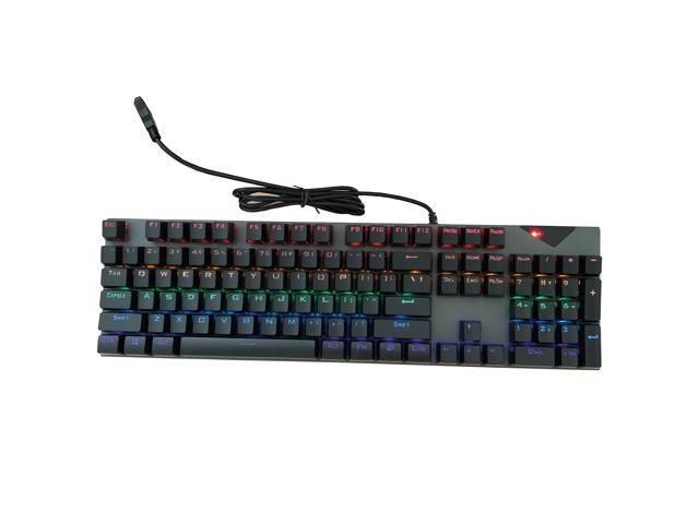 Gaming Mechanical Keyboard 104 Key Blue Switch Anti-ghosting RGB Mix Backlit Wired Keyboard For Desktop Game Laptop PC