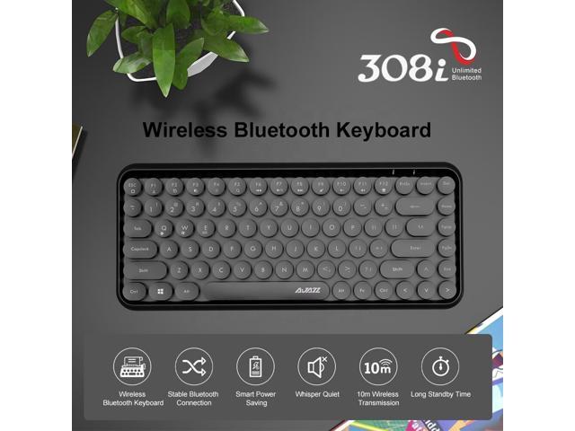 308I Bluetooth Keyboard Retro Typewriter Round Key Wireless Dual Mode Wireless Keyboard for Windows/iOS/Android
