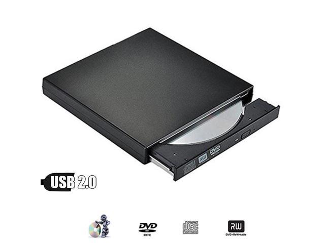 USB 2.0 External DVD Drive for HP Dell Sony Laptop PC ASUS ACER Computer 8X DVD-RW DL 24X CD-R Burner Slim Optical Drive Piano