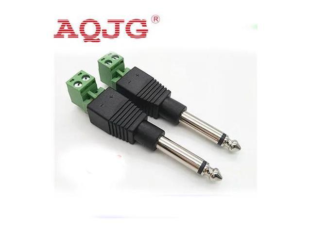 10pcs 6.35mm Mono Free Welding Headphone Micrphone terminal post connector plug