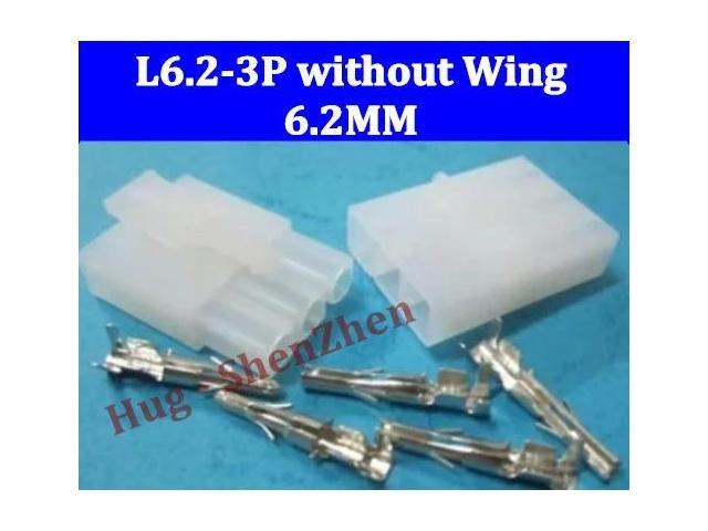 10sets L6.2-3P 3 port Terminal 6.2mm pitch Electrical Connector with