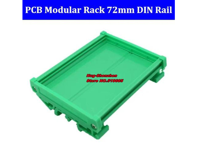 DIY PCB module rack 72mm wide DIN rail mounting baffle 72mm circuit board bracket -2pcs/lot