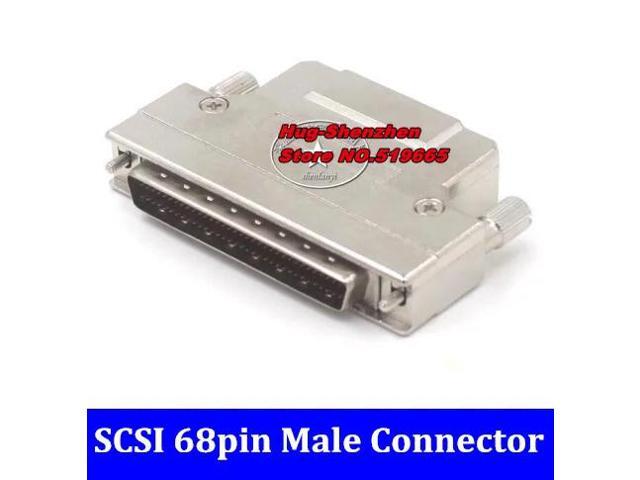 Md68m-AS SCSI connector Iron shell with screw HPDB68 68pin 68core wire male Adapter Cable plug