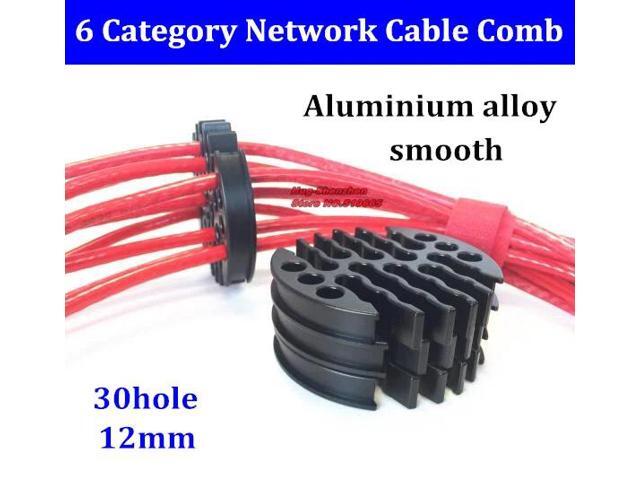 version Aluminium alloy category 6 Network cable Comb 30hole Machine Wire Harness Arrangement tidy tools for computer room