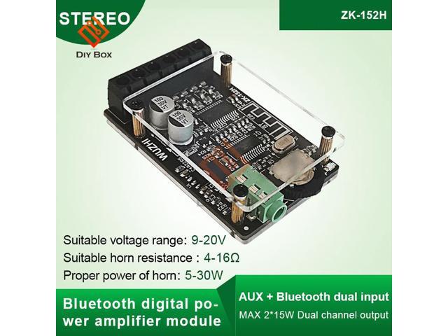 TPA3110D2 Bluetooth 5.0 Digital Power Amplifer Module 2 Channel 2x15W Audio Stereo Amplifier Board DC 9-20V ZK-152H