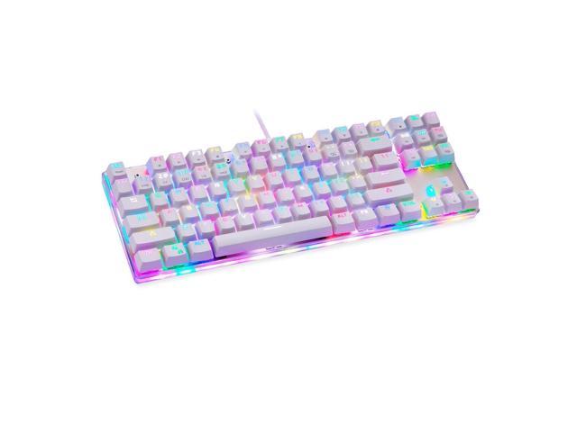 87keys Mechanical Keyboard with Blue Switch Super Cool RGB Backlight for Gaming Real Mechanical Keyboard for PC Notebook