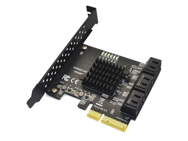 SATA PCI e Adapter 6 Port SATA 3.0 to PCI Express x4 Expansion Card SATA III PCIe PCI Express Controller for HDD ASMedia ASM1166