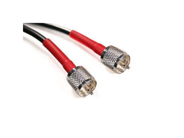 Experts RG8X Coax 25 FT PL259 MM Connectors Heavy Duty IndoorOutdoor Weatherproof Jumper's CB Ham Radio Short Wave Radio HF VHF UHF