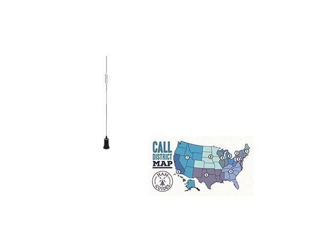 Mobile antenna, 2m70cm, NMO, 37.25' and Ham Guides TM Pocket Reference Card Bundle