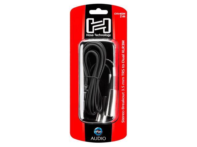 Y-Cable 1/8 (M) to Dual XLR (M) Stereo 6.6 Ft 1/8 to XLR Cable
