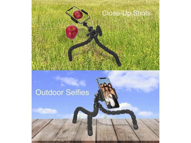 Phone Tripod, Flexible Tripod, Upgrade 4-Axis Angle Adjustment, Unique 360° Rotating Holder, Sturdy Octopus-Style Legs, and Wireless Remote Shutter...